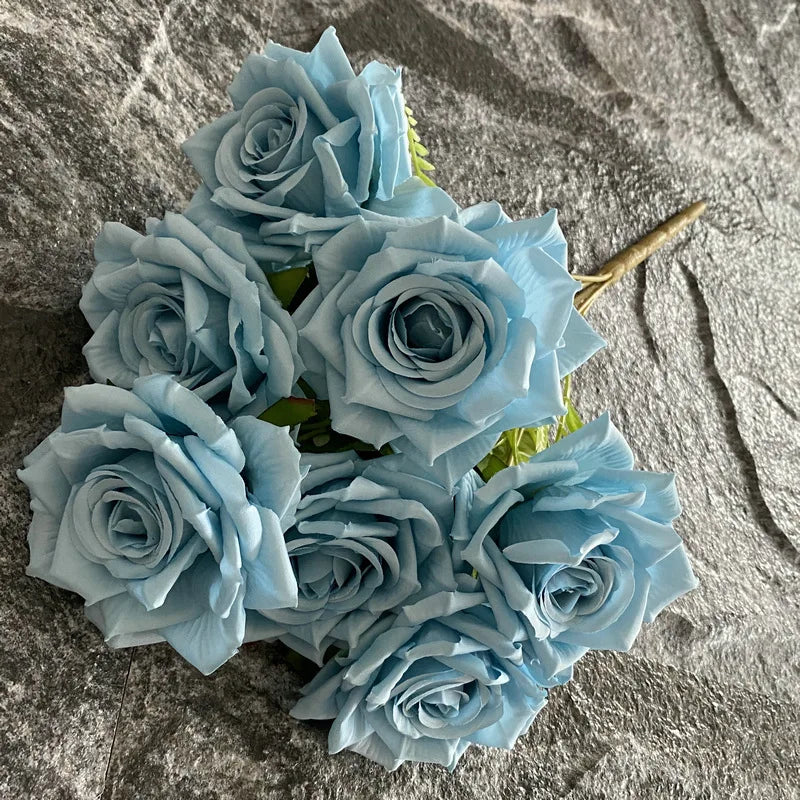 rose artificielle en soie pour décoration et photographie de mariage - vue 20 sur 22