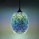 Coloured glass pendant light for modern and festive decoration