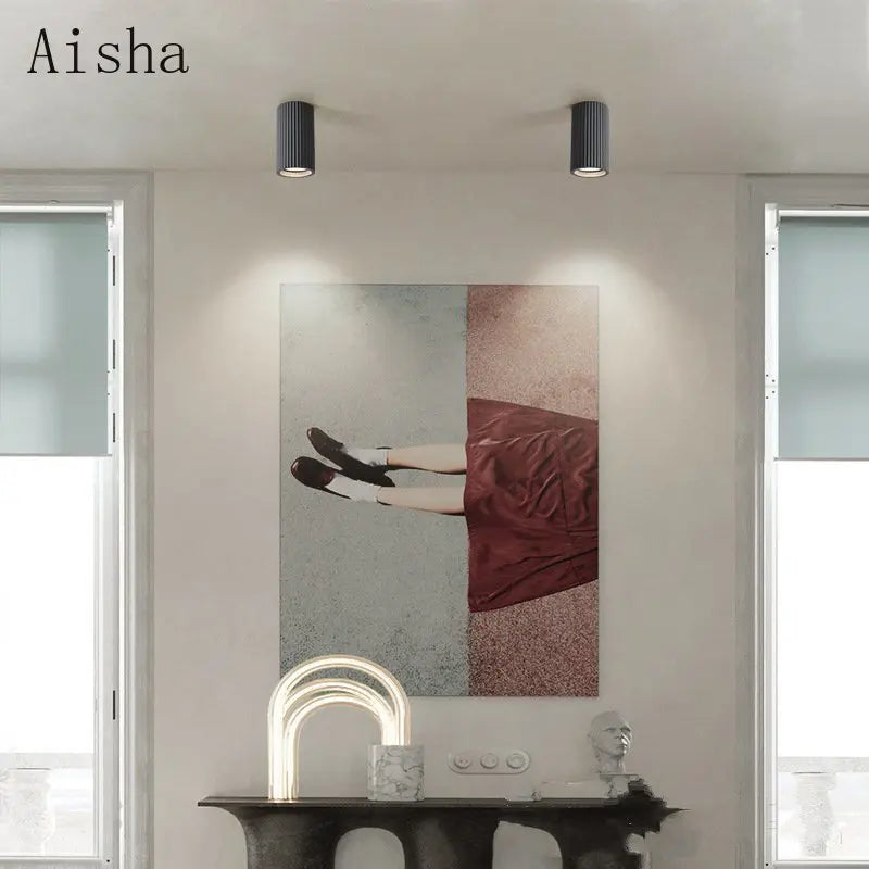 plafonnier led design moderne pour intérieur et extérieur - vue 4 sur 12