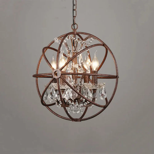 lustre style américain rétro loft en cristal pour bar restaurant