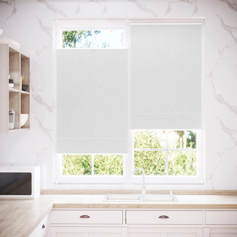 Store plissé alvéolé occultant thermique sans perçage fenêtre