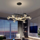 Minimalist led wire chandelier for indoor decor