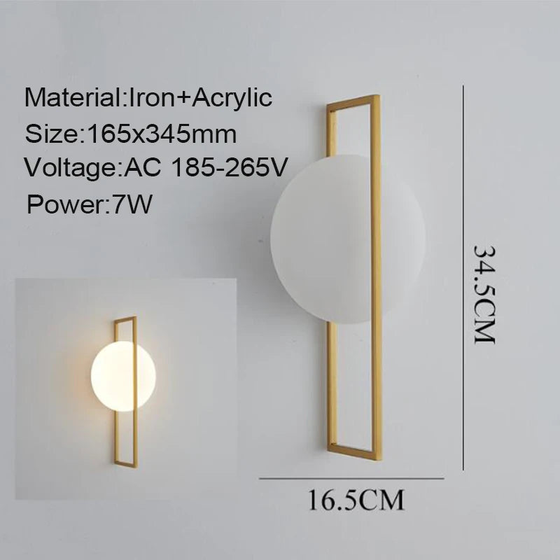 Nordic luxury LED wall lamp - vue 14 sur 14