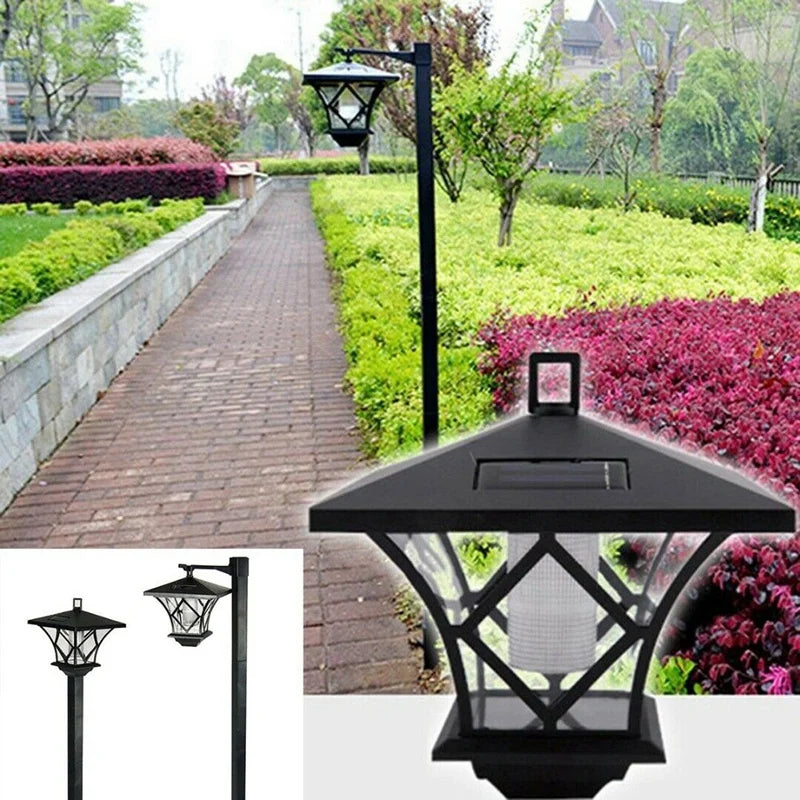 lampadaire de jardin solaire à led décoratif traditionnel - vue 6 sur 6