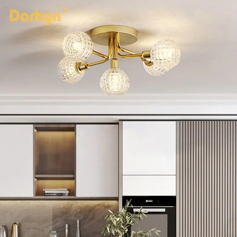 Lustre nordique en cuivre magique en forme de haricot magique - vue 3 sur 8