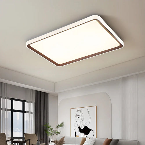 plafonnier moderne en noyer simple pour chambre principale - vue 2 sur 12