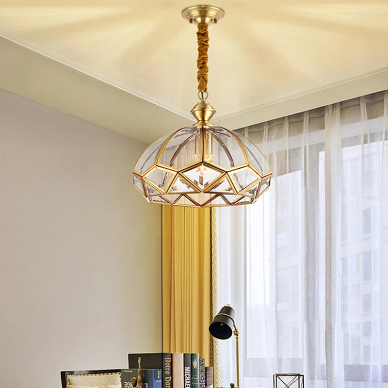 plafonnier en cuivre style américain moderne pour intérieur créatif et simple - vue 4 sur 7