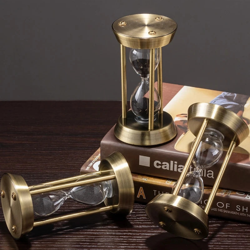 sablier vintage en métal pour décoration et cadeaux