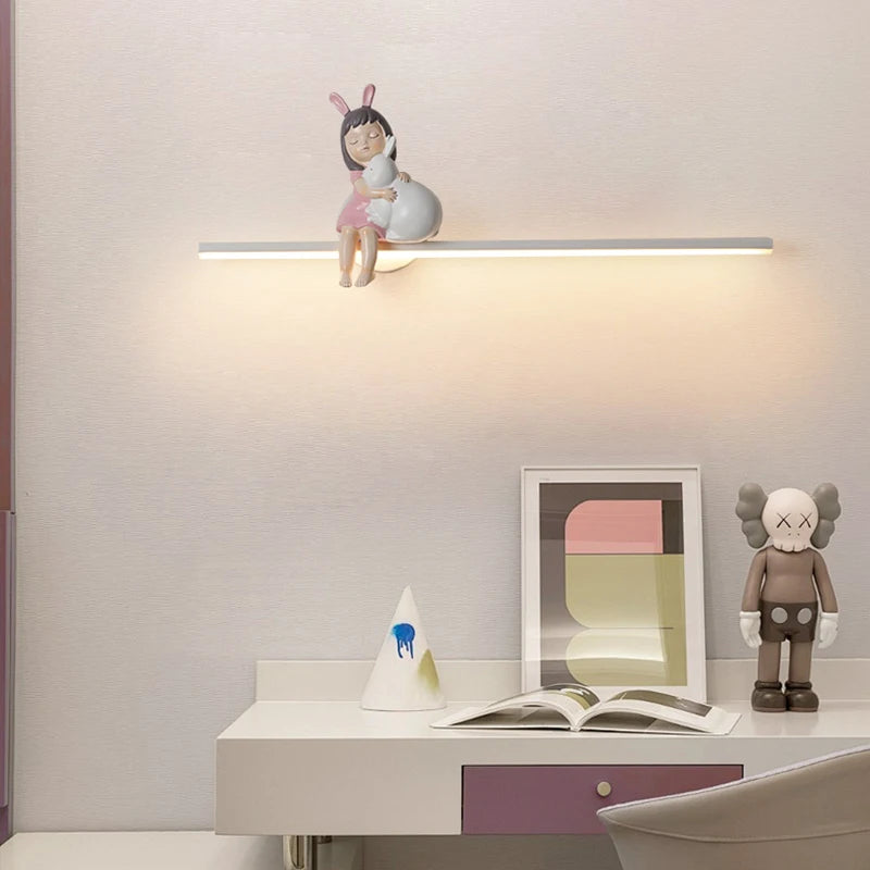 applique murale en forme de lapin pour décoration enfant - vue 4 sur 17
