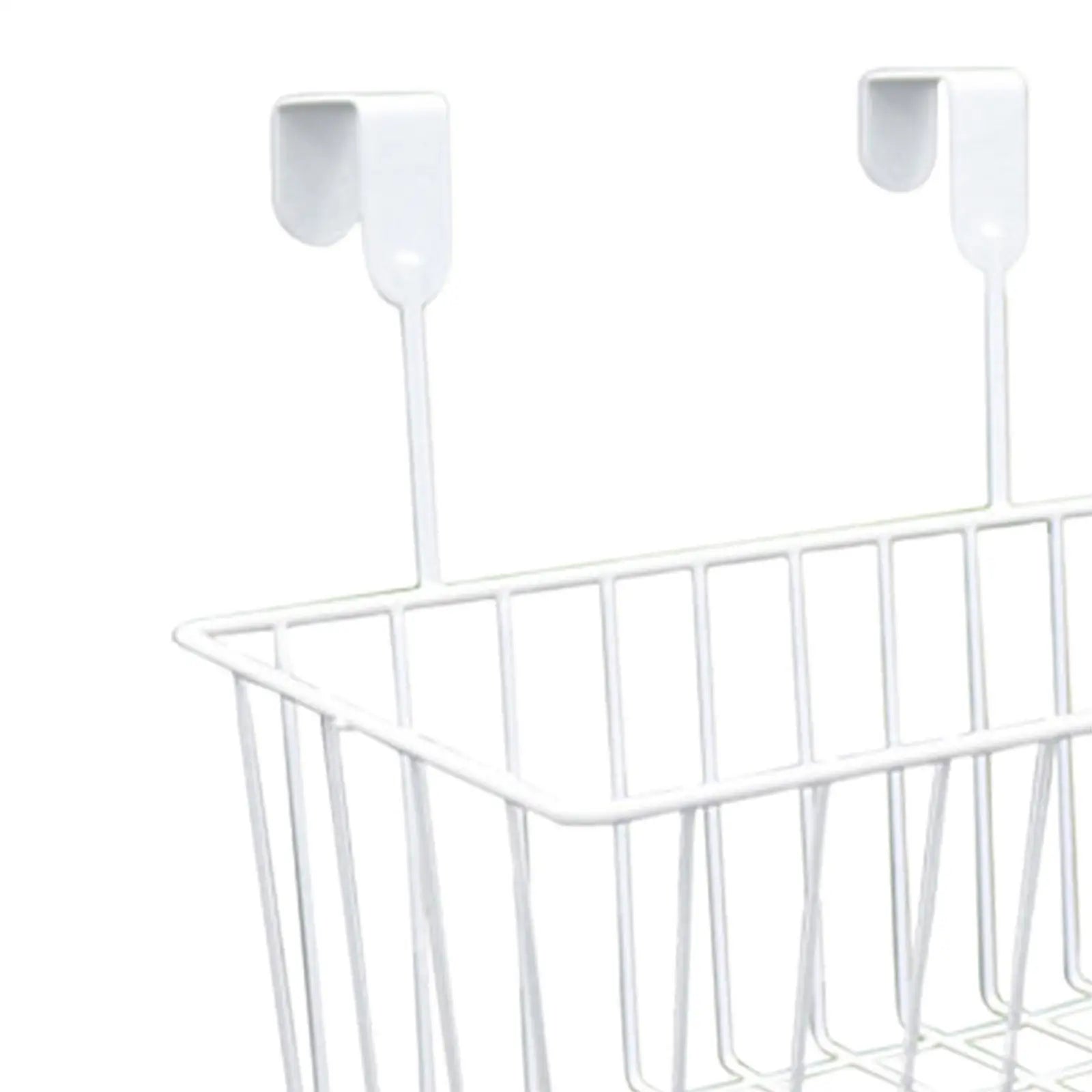 over the closet door, organizer, basket, grid, storage baskets with hooks, wire - vue 5 sur 8
