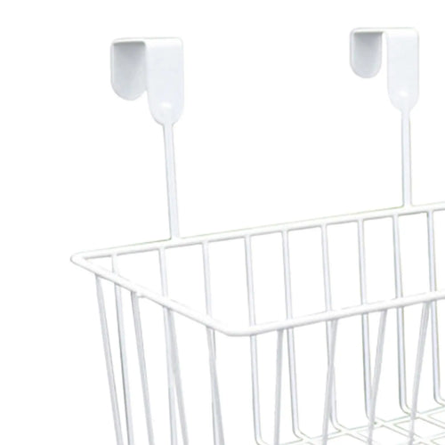 over the closet door, organizer, basket, grid, storage baskets with hooks, wire - vue 6 sur 8