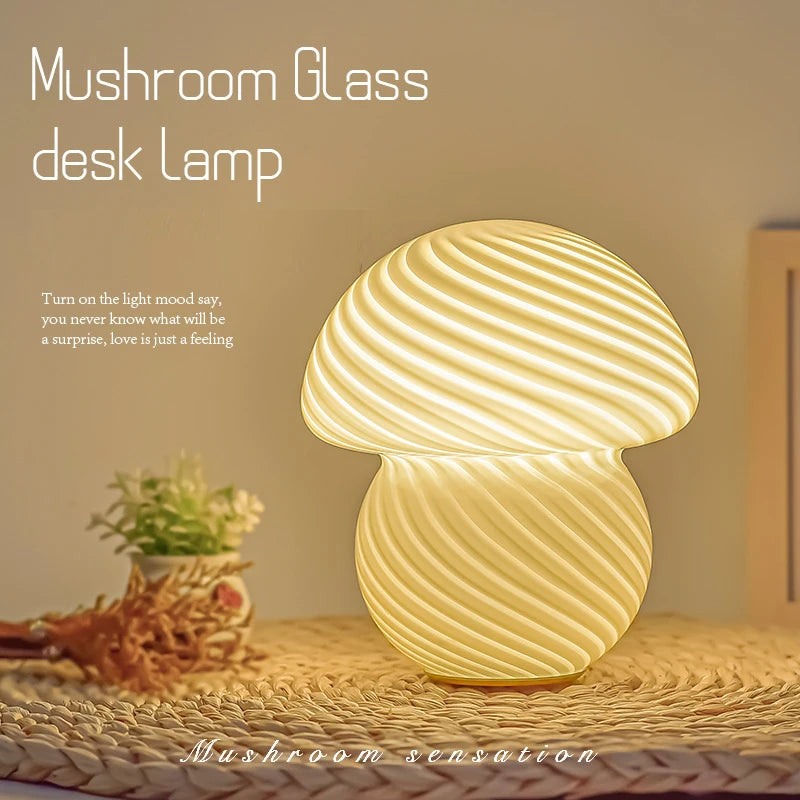 Champignon lampes de Table LED lampe de bureau veilleuse à intensité variable pour chambre Restaurant café atmosphère moderne décoration cadeaux - vue 4 sur 8