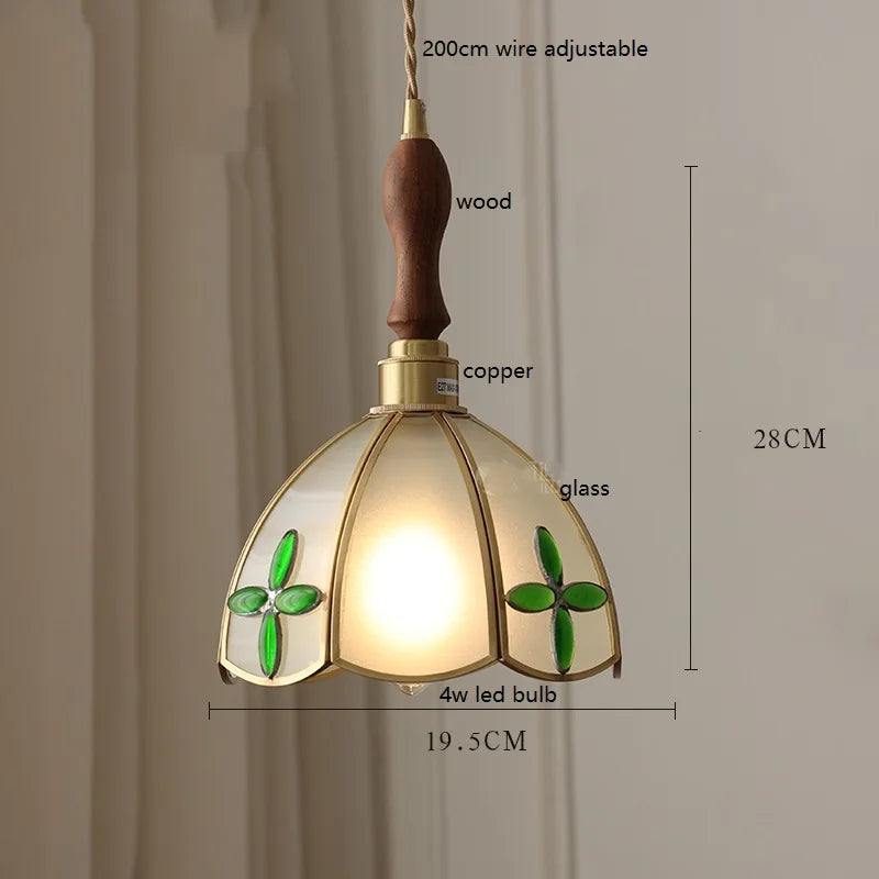 Nordic vintage handheld lamp with coloured glass and copper - vue 20 sur 29