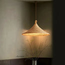 Minimalist Japanese-style vintage rattan pendant light
