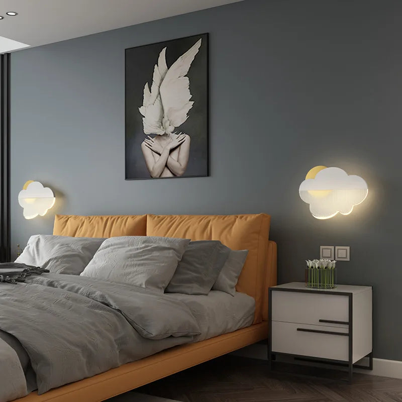 applique murale led en acrylique forme nuage décoration d'ambiance - vue 5 sur 7