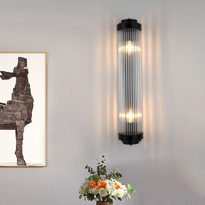 applique murale en cristal postmoderne avec lumières led