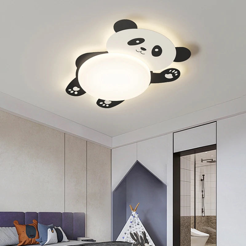 plafonnier panda mignon pour chambre d'enfant moderne minimaliste - vue 6 sur 7