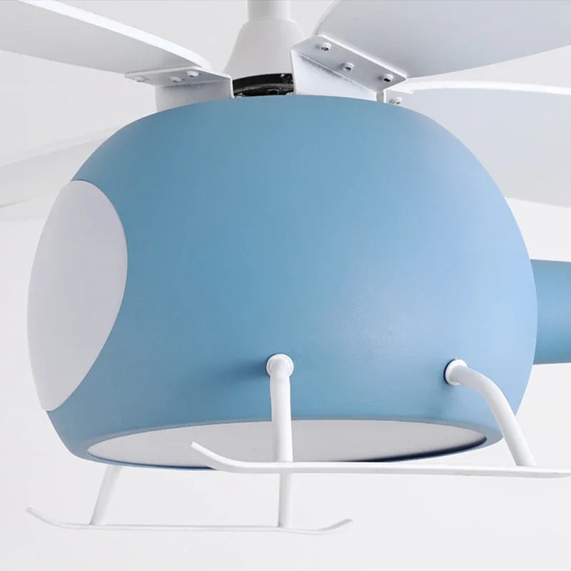 ventilateur de plafond moderne avion avec lumière led et télécommande - vue 7 sur 12