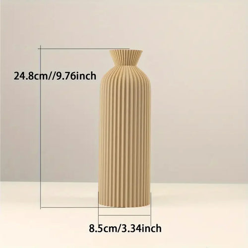 Elegant Black Plastic Vase - Boho Chic Decorative Centerpiece for Home, Office, and Living Room - vue 7 sur 8