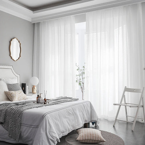 Voilage tulle léger moderne pour salon chambre