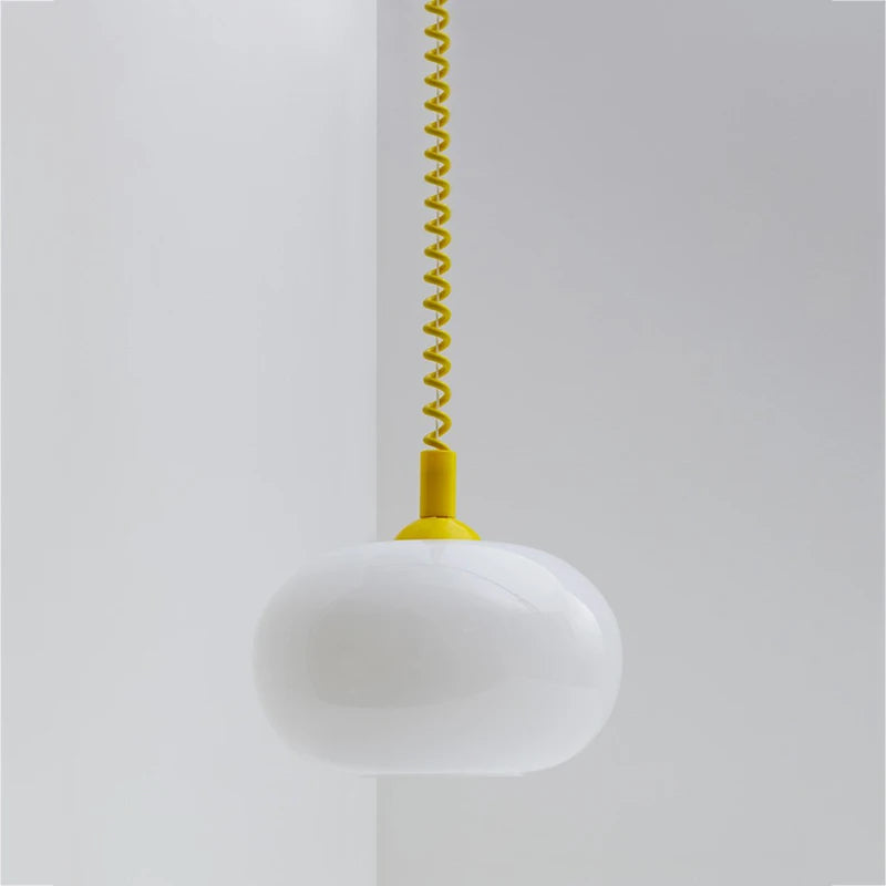 Lustres en verre Bauhaus lampes suspendues nordiques chambre à coucher en plus du salon salle à manger Restaurant lampe suspendue de couleur moderne - vue 2 sur 10