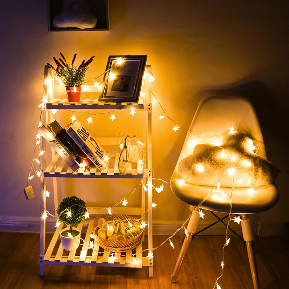 guirlande lumineuse étoile pour décoration extérieure et fêtes - vue 4 sur 12