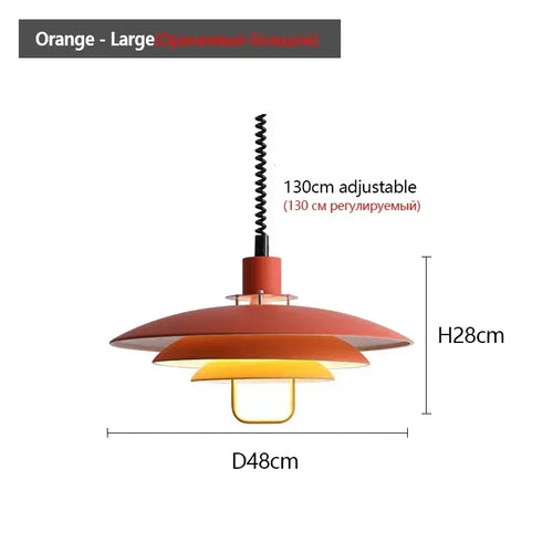 Modern adjustable pendant light with adjustable lifting and telescopic capabilities, dining room, living room, indoor decoration - vue 8 sur 12