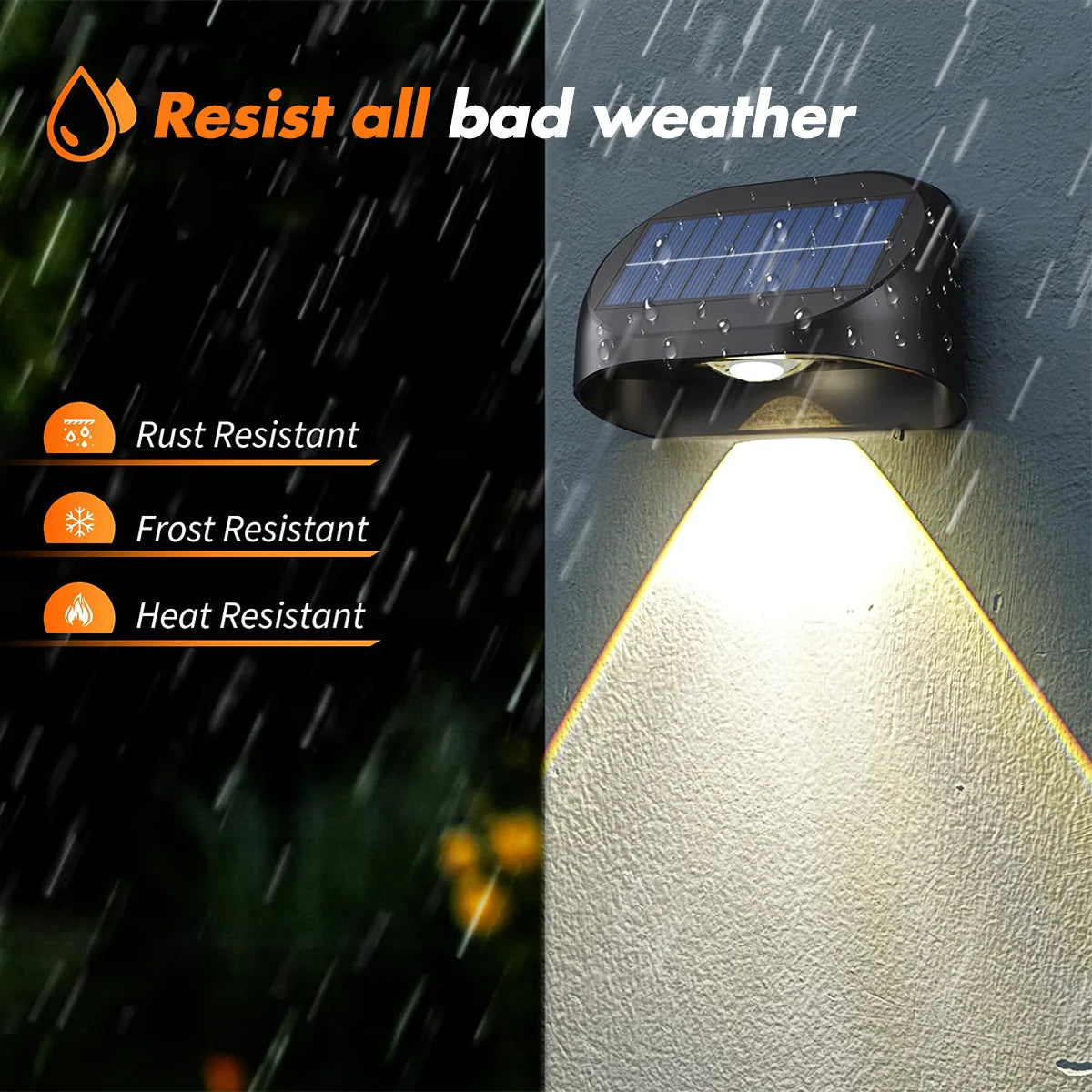 lampes solaires étanches pour éclairage extérieur crépuscule à aube - vue 7 sur 8