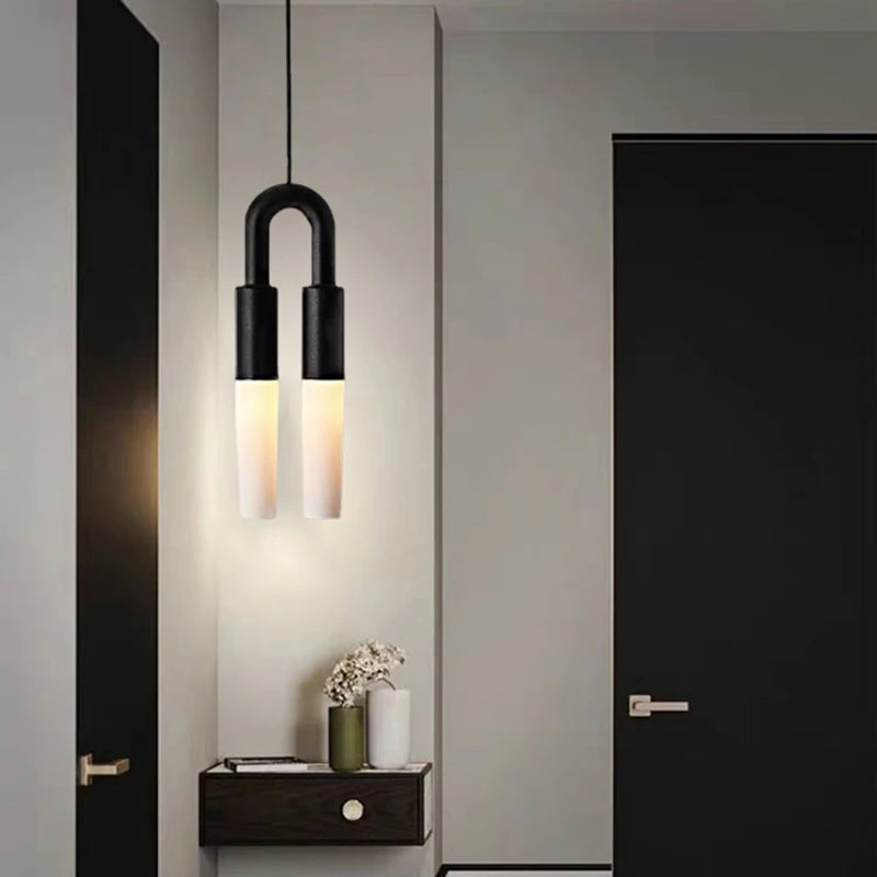 suspension led en métal avec cordon réglable et acrylique - vue 4 sur 6