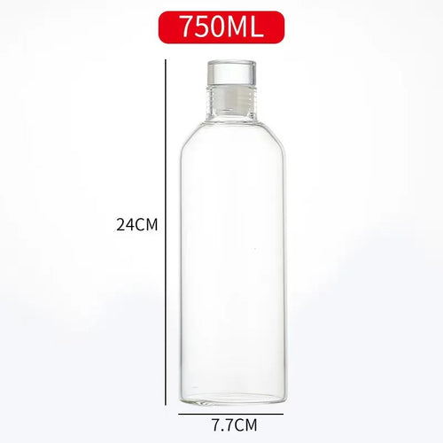 Bouteille eau verre réutilisable avec couvercle étanche