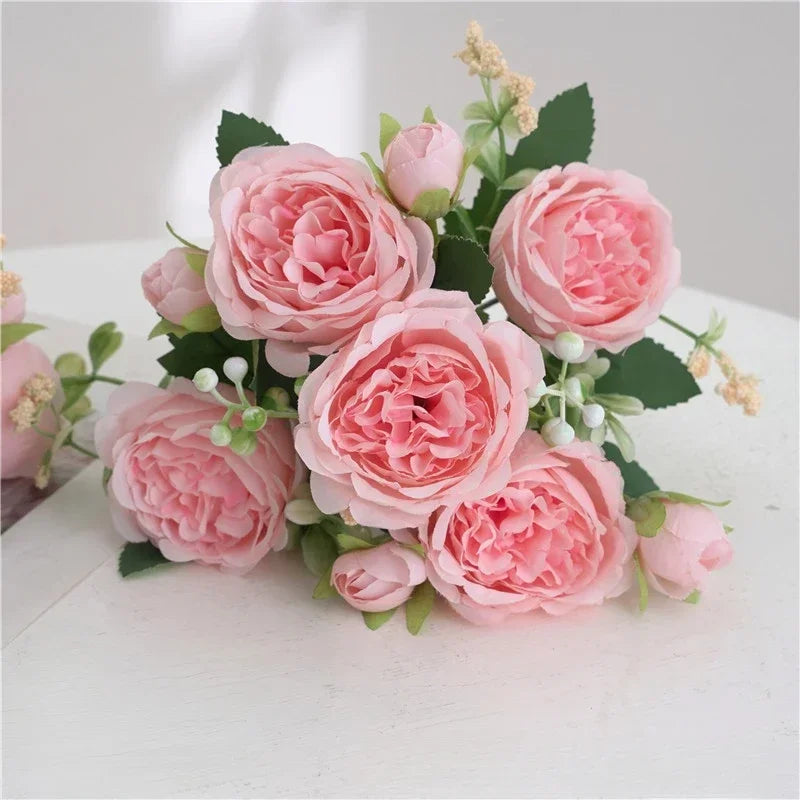 bouquet de pivoines artificielles pour décoration florale intérieure - vue 13 sur 17
