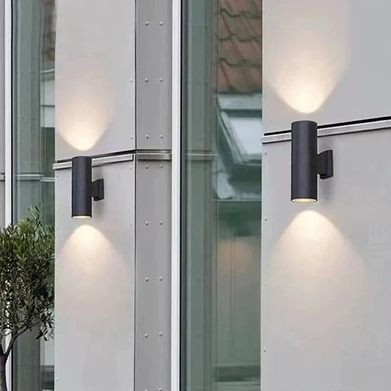 applique murale moderne double tête éclairage extérieur étanche jardin - vue 6 sur 14