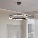 Minimalist decorative striped glass chandelier for interiors