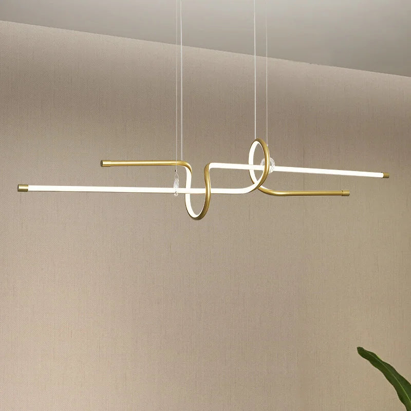 lustre moderne luxe suspendu éclairage design élégant - vue 4 sur 8