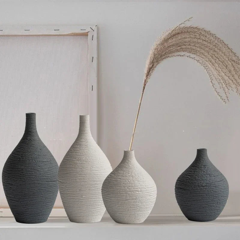 vase décoratif en céramique luxe nordique pour intérieur et bureau - vue 4 sur 10