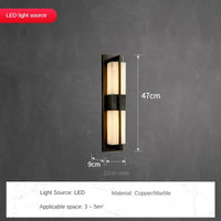 applique murale led en cuivre avec bande de marbre espagnole