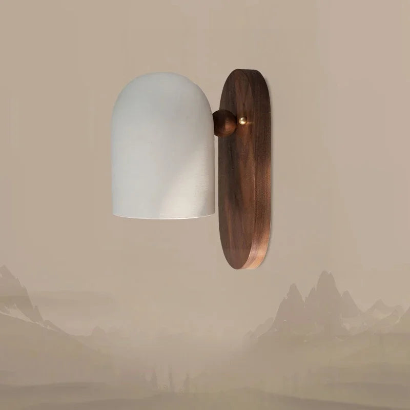 2024 Walnut Wood Iron, Simple Modern Wabi-sabi style, Wall Sconce for Bedroom, Bedside, Living, Dining Room, Corridor Aisle - vue 1 sur 10
