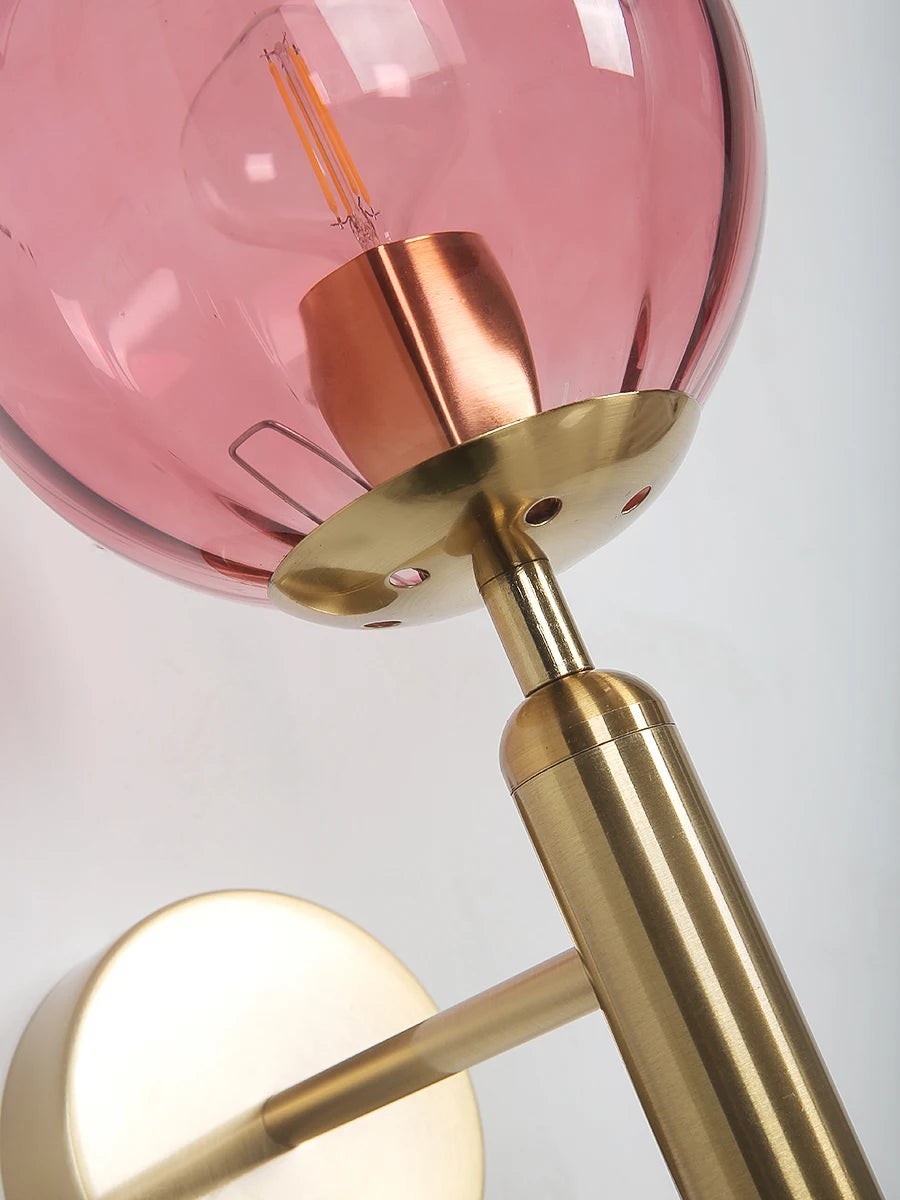 Applique nordique chambre moderne à côté de boule de verre applique murale LED luminaire applique éclairage salle de bain miroir escalier lumière Luminaria - vue 7 sur 14