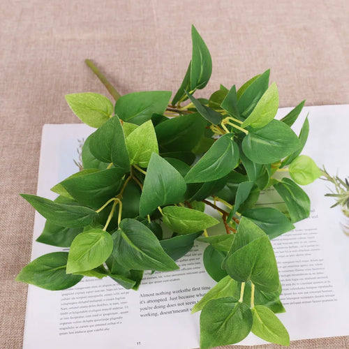 Plastic Artificial Plants For Home Decor, Faux Plants Artificial Wall Grass Jungle Party Supplies Greenery Garden Decoration - vue 12 sur 12