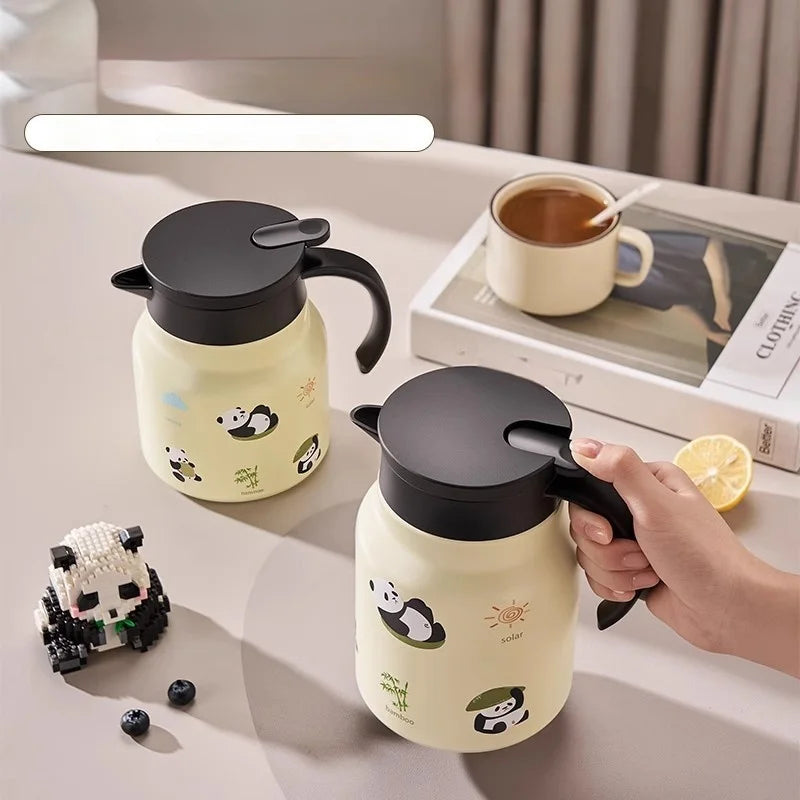 Théière isotherme panda inox 1l grande capacité