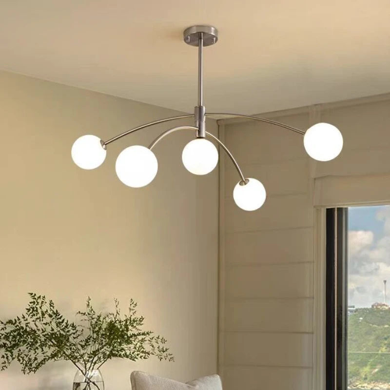 lustre moderne en verre design lampe à led de luxe pour décoration intérieure - vue 2 sur 14