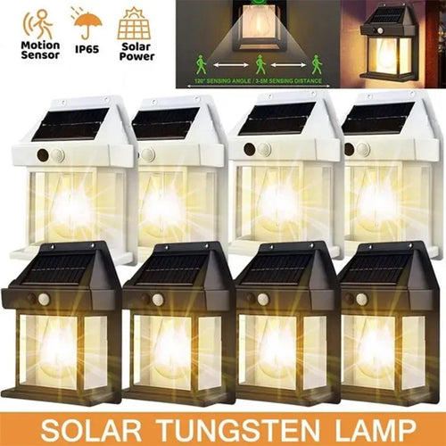 applique murale solaire d'extérieur étanche avec filament de tungstène