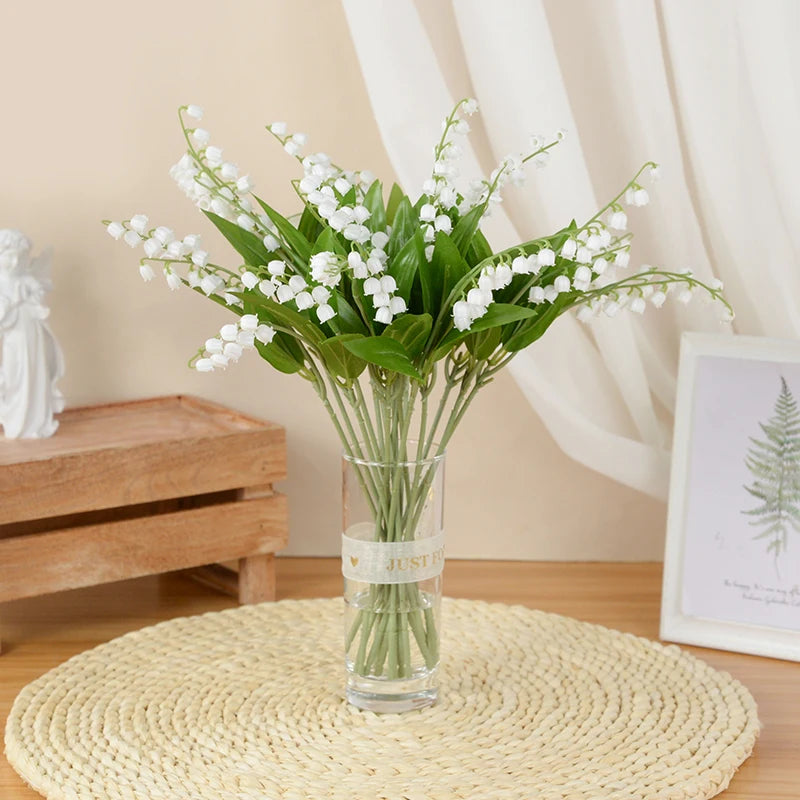 lot de 6 orchidées artificielles pour décoration jardin mariage bouquet - vue 5 sur 7