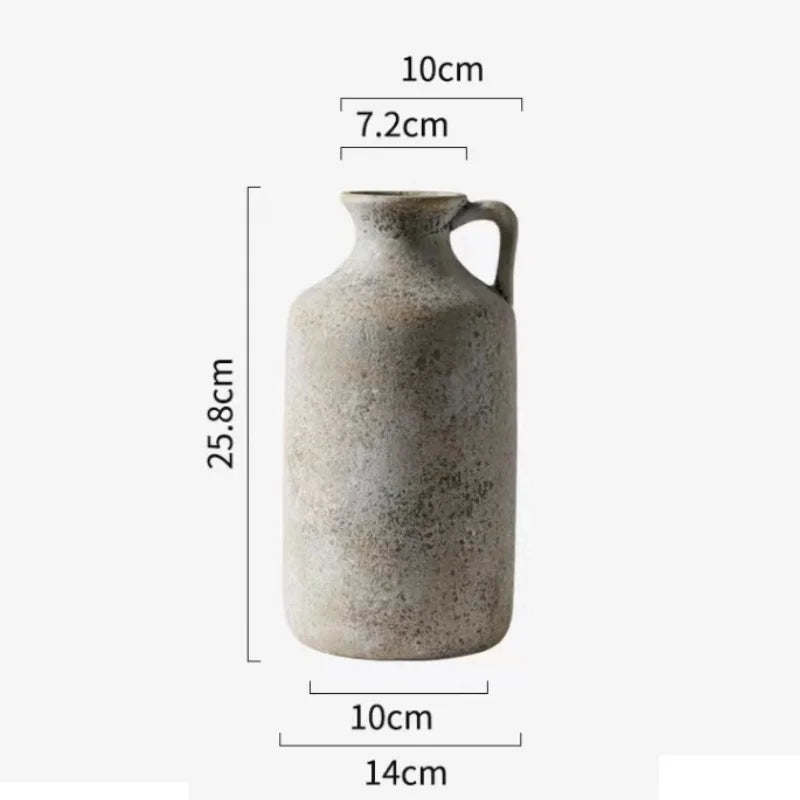 vintage handmade ceramic vase for home decor