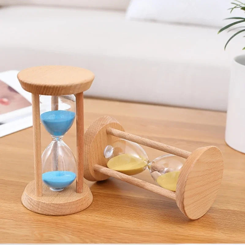 sablier en bois lumineux pour minuterie créative et décoration - vue 7 sur 8