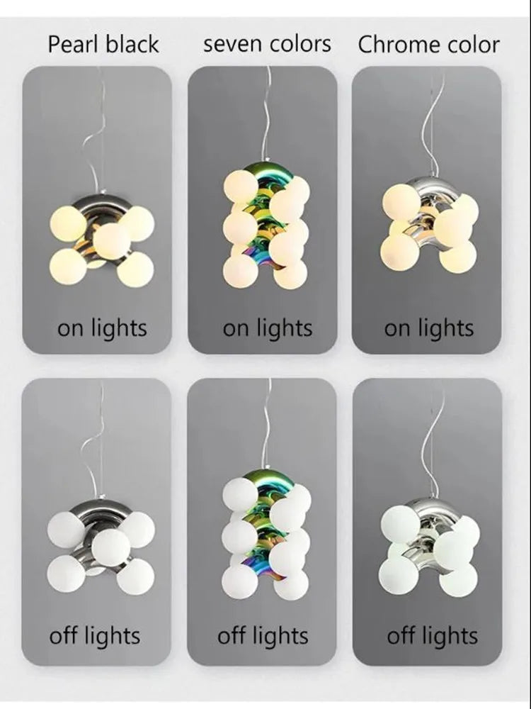suspension nordique ballon luminaire design pour décoration intérieure - vue 6 sur 12