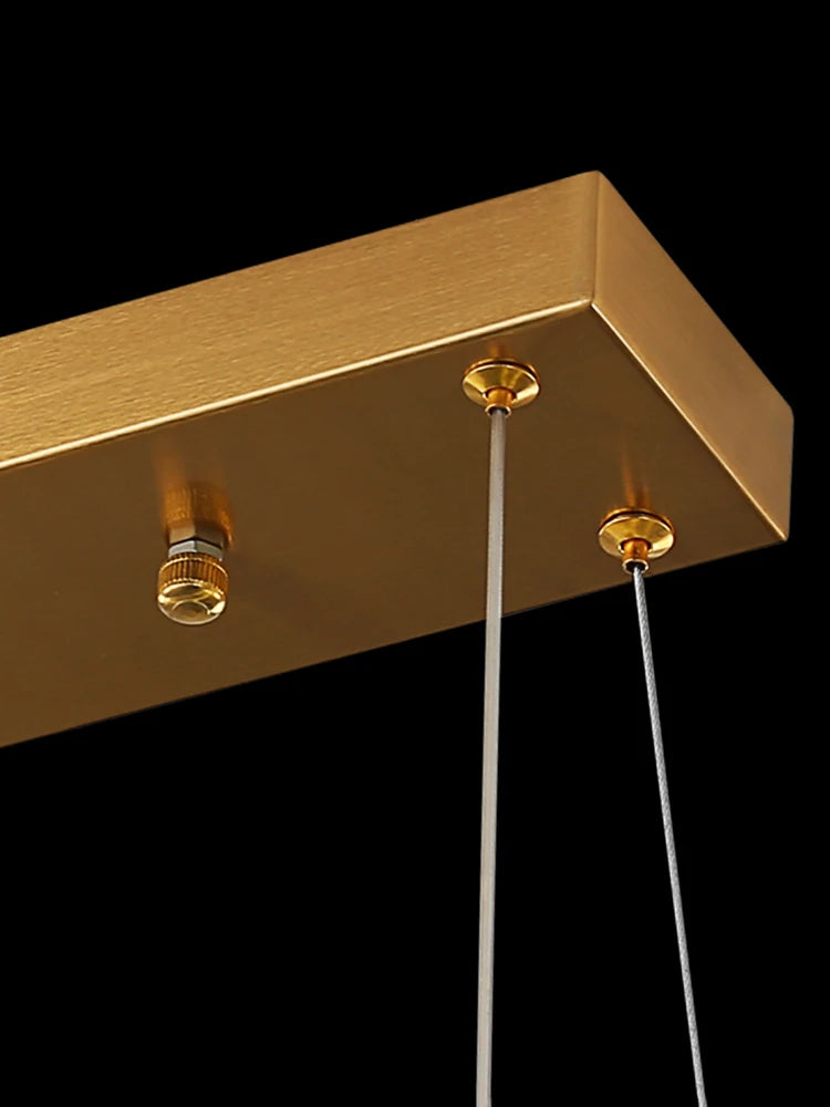 lustre led nordique en cristal pour cuisine moderne - vue 7 sur 8