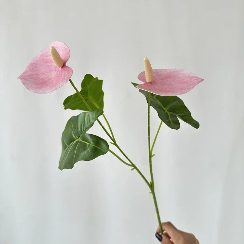 fleurs artificielles anthurium pour décoration de fête et vacances - vue 10 sur 16