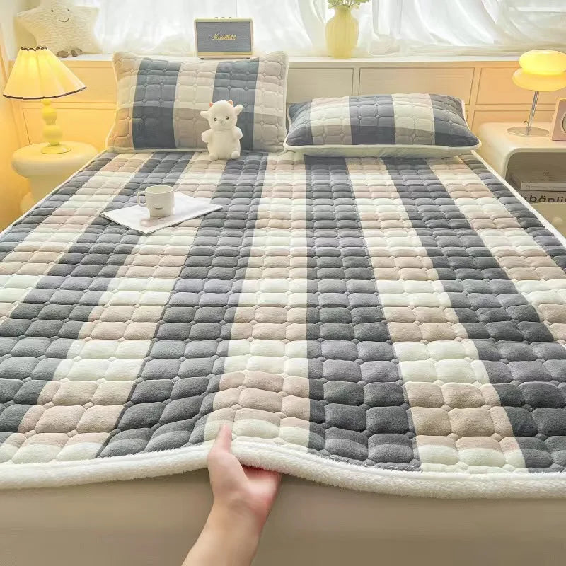 surmatelas en velours chaud épais pour un confort optimal - vue 12 sur 15