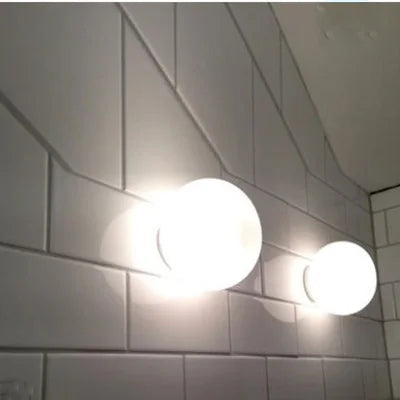 plafonnier sphérique simple applique intérieure en verre - vue 4 sur 13